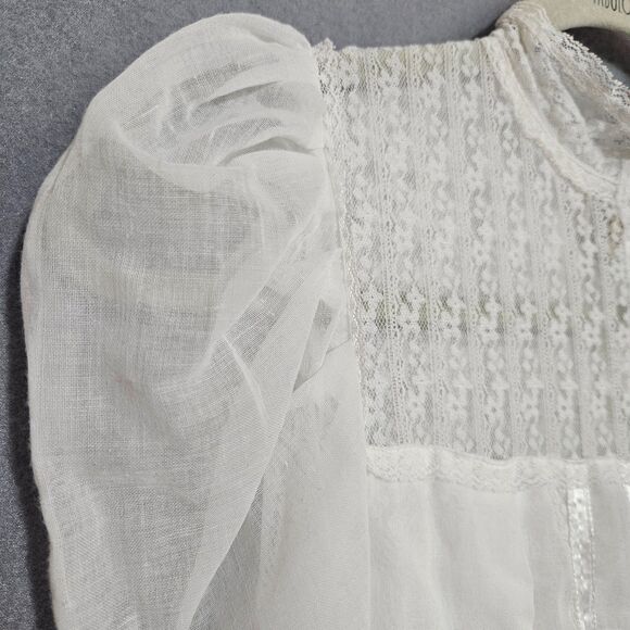 Vintage 70s Gunne Sax White Lace Tiered Wedding Dress Prairie Romantic Bride - Picture 6 of 16